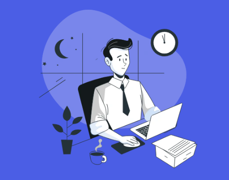 man working on laptop